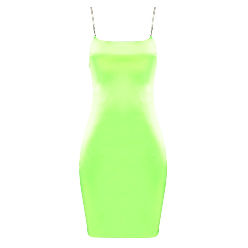 Высококачественное облегающее розовое зеленое платье знаменитости для