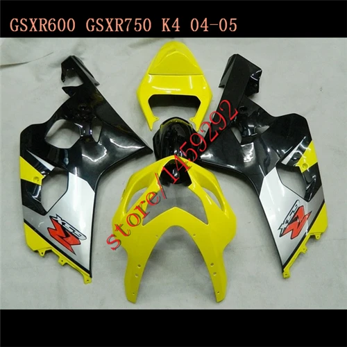 Для черного желтого цвета K4 04 05 GSX-R600 GSXR600 горячую GSXR-600 GSXR 600 2004 2005 тела обтекатели |