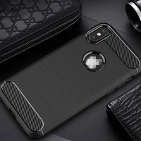 case for iphone 7 8 6 6s 5s x case silicon cover case for iphone 6 7 8 plus fundas soft carbon fiber brushe coque etui capinha