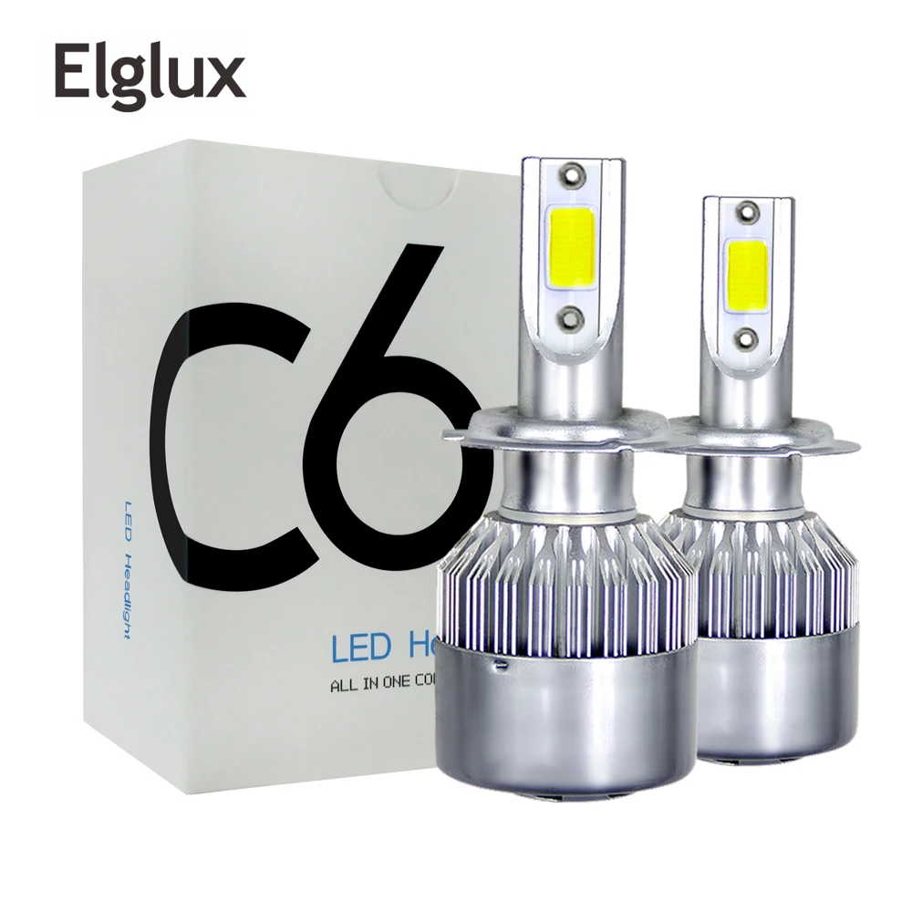 

Elglux Car Headlight Bulbs H11 LED H8 H7 H4 H1 H3 HB3 9005 HB4 9006 880 881 H27 Luces Led Para Auto Nebbia 4300k 6000k Fog Lamp