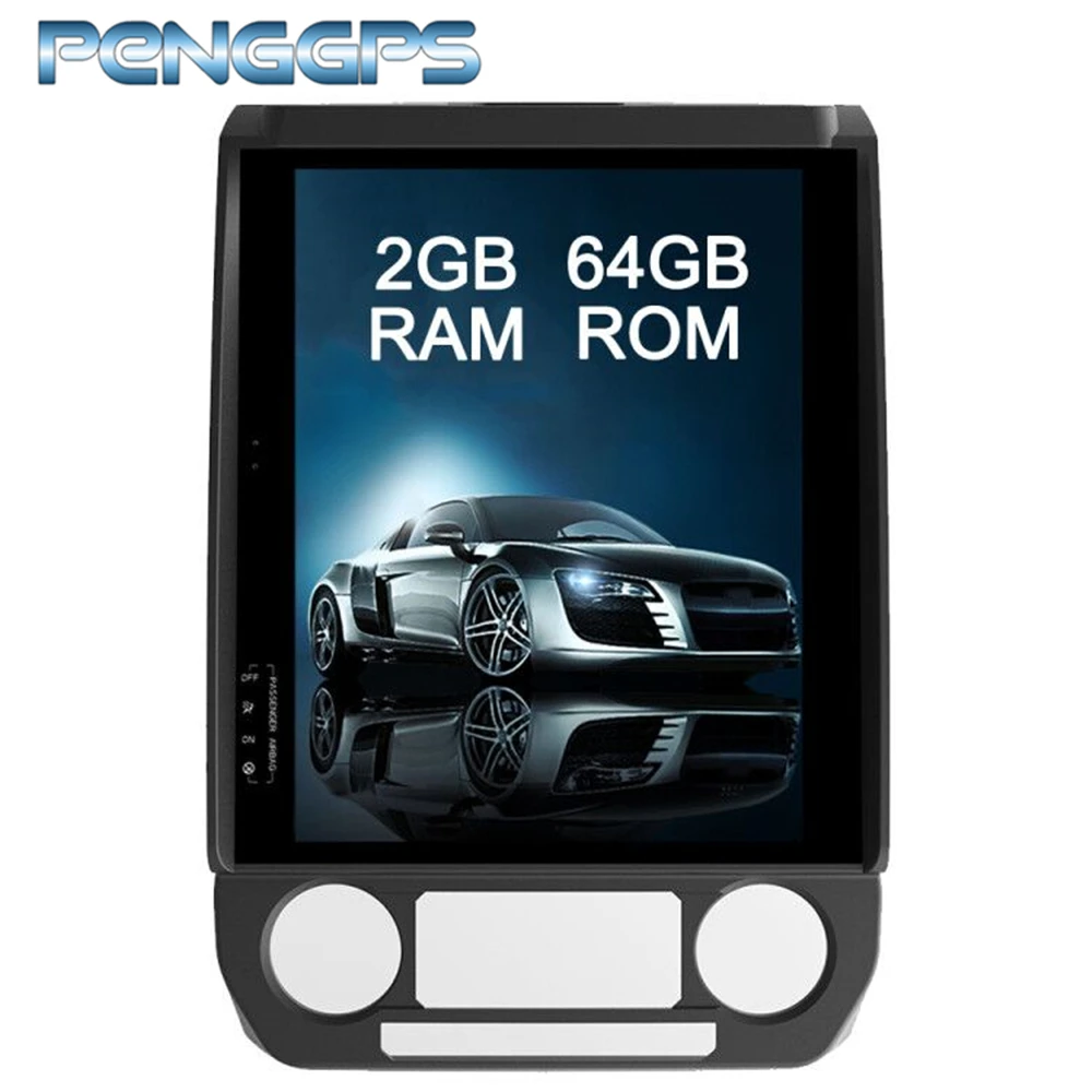 

Tesla Vertical 12.1" Screen Android Car GPS Navigation Autoradio for Ford F150 2015-2019 FM/AM 2G+64G DVD Entertainment Player