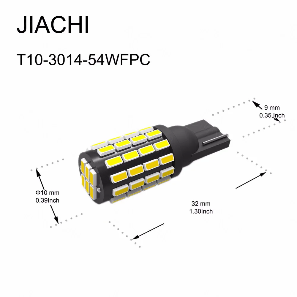 JIACHI 2 x Автомобильный светодиодный светильник ing T10 W5W 3014SMD 54 чипов для автомобиля