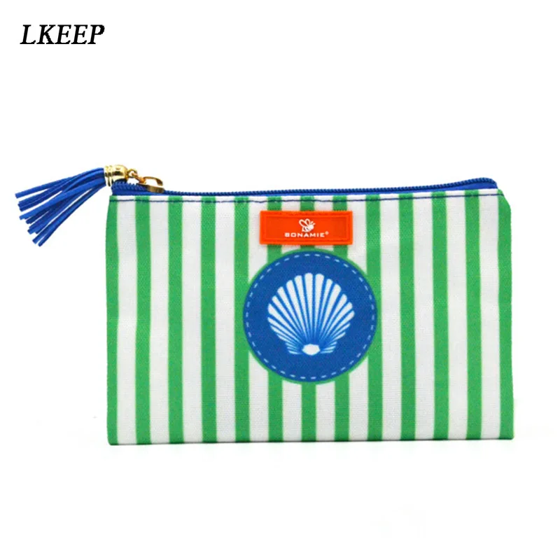 2019 простой кошелек в полоску с нулевым принтом детский клатч Женский на молнии