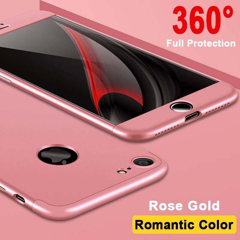 I7 Роскошный 360 градусов полный охват матовый чехол для Apple iPhone 7 Plus телефон случаях