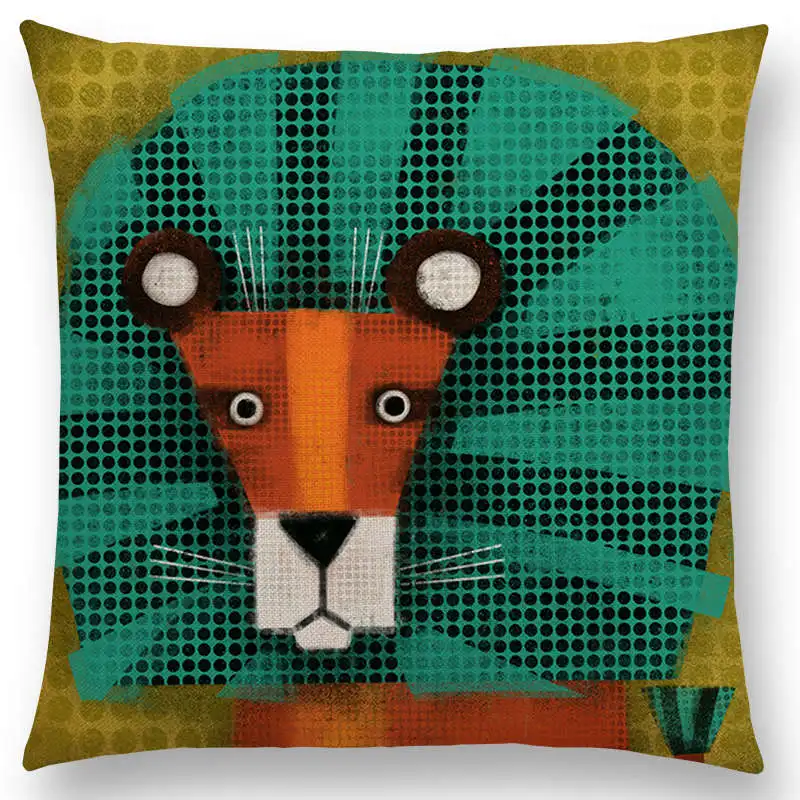 Горячая Распродажа абстрактная фантазия животных живопись Альпака Лев тук лиса