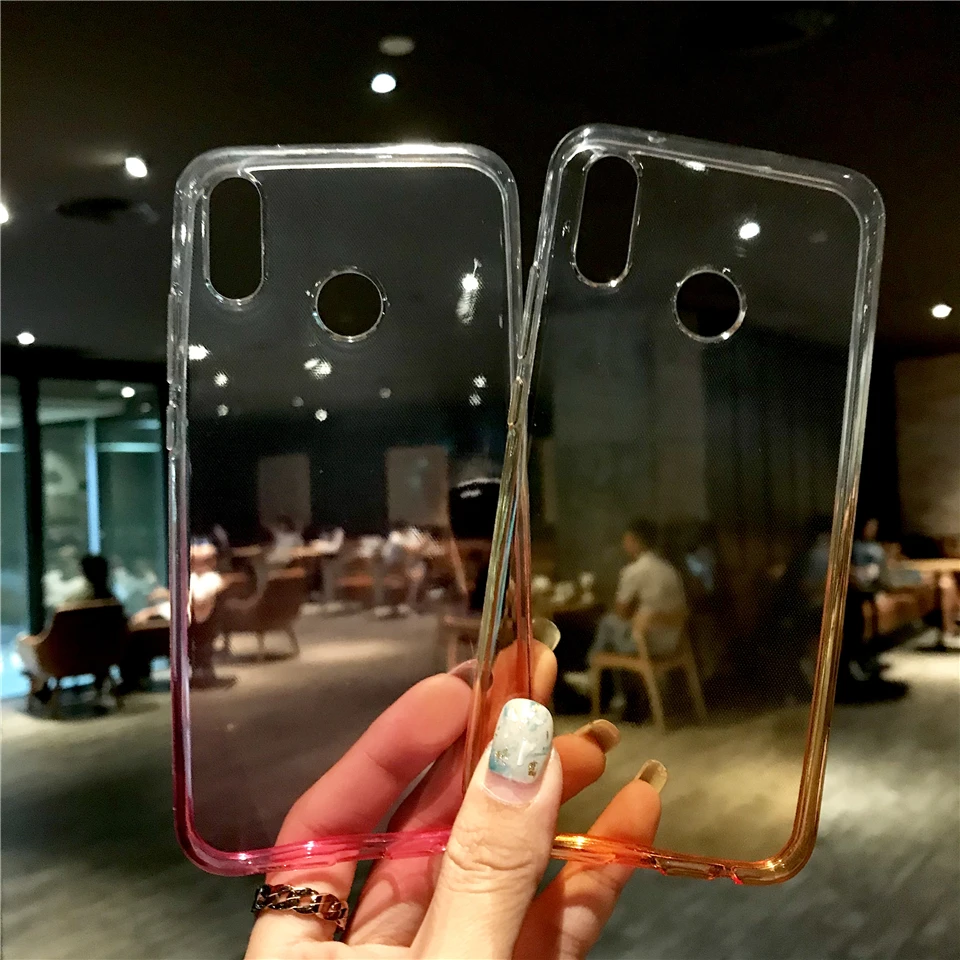 Радужный чехол из термопластичного полиуретана для huawei P20 Pro P10 P9 Lite P8 2017 Y5 Y6 Y7 2018