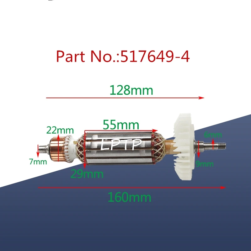 AC220-240V арматура Замена анкерного крепления для MAKITA GA5030 GA4530 GA4030 GA5034 GA4534 GA4031 PJ7000 GA4030R GA4034 ротора двигателя