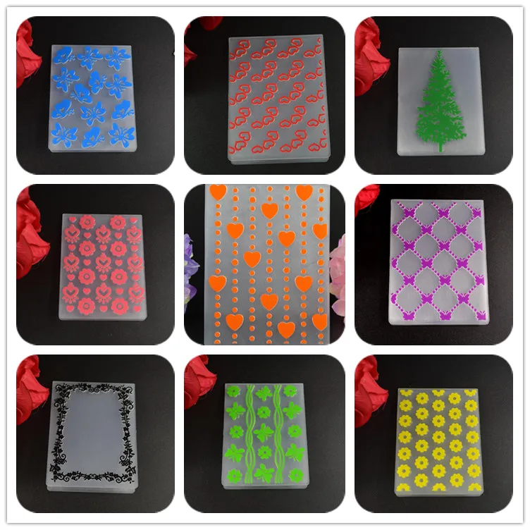 Small size Plastic Embossing Folder For Scrapbooking DIY Album Card Tool Template Stamp Making Decoration | Канцтовары для офиса и