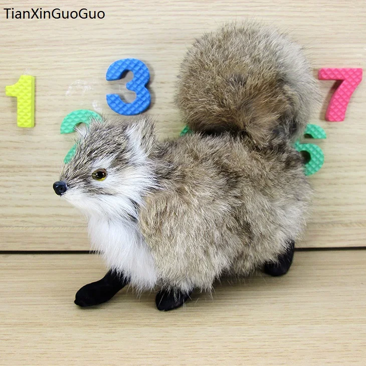 

large 21x7x16cm simulation squirrel hard model,polyethylene&furs khaki squirrel handicraft,home decoration craft gift s0734