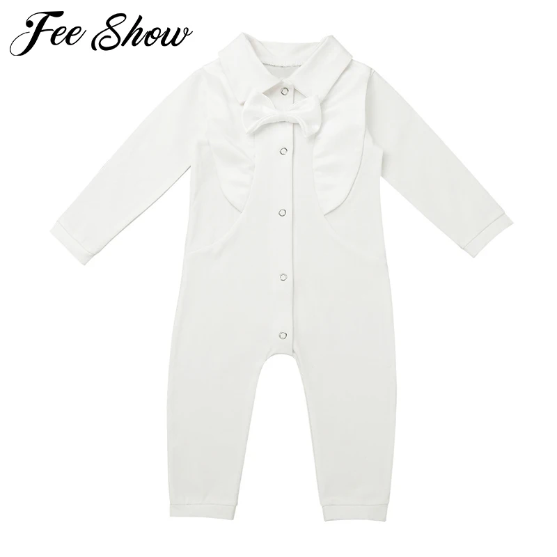 

Autumn Winter Infant Baby Boy Christening Outfit Infant Boy Wedding Romper Formal Gentleman Suits Baptism Baby Boy Clothes