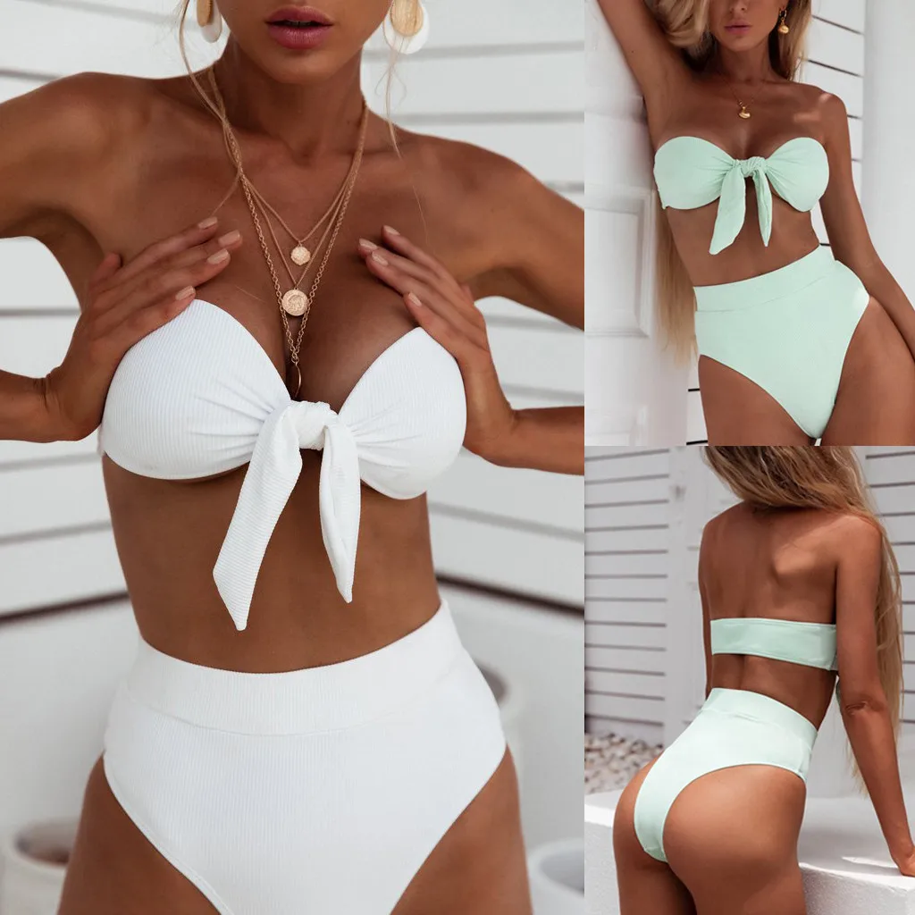 

Fashion Swimwear Sexy Women Bandeau Bandage Bikini Set Push-Up Brazilian Swimwear Beachwear Swimsuit Bikinis Maternity 35