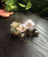 colored glaze carriage mei gong qing hair pin pinchcock vintage classical hair stick hair jewelry hanfu costume accessory