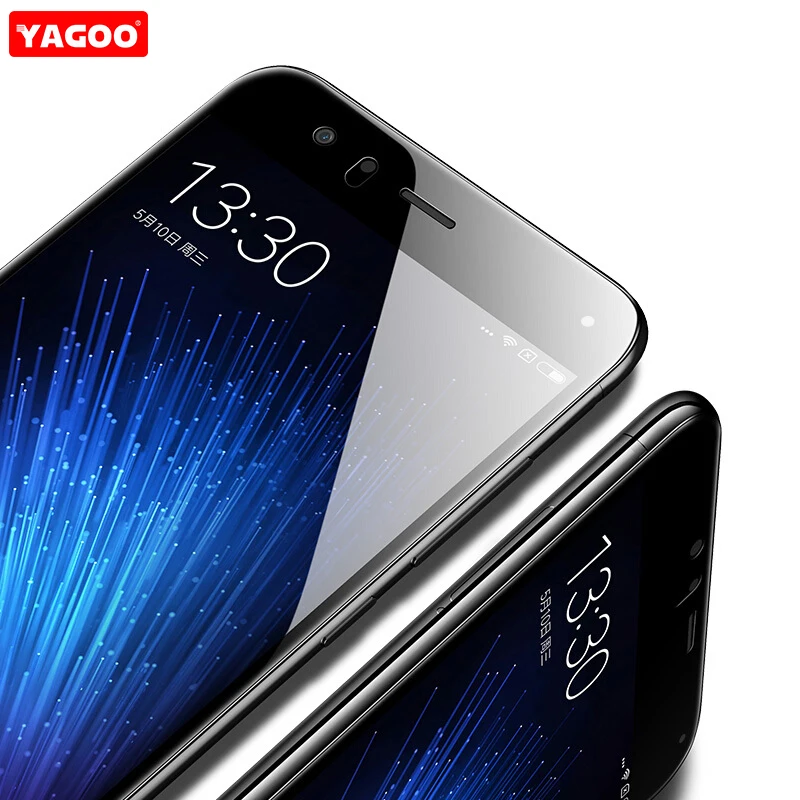Yagoo черная рамка стекло для Xiaomi Mi 6 телефон Fulll крышка край экрана протектор