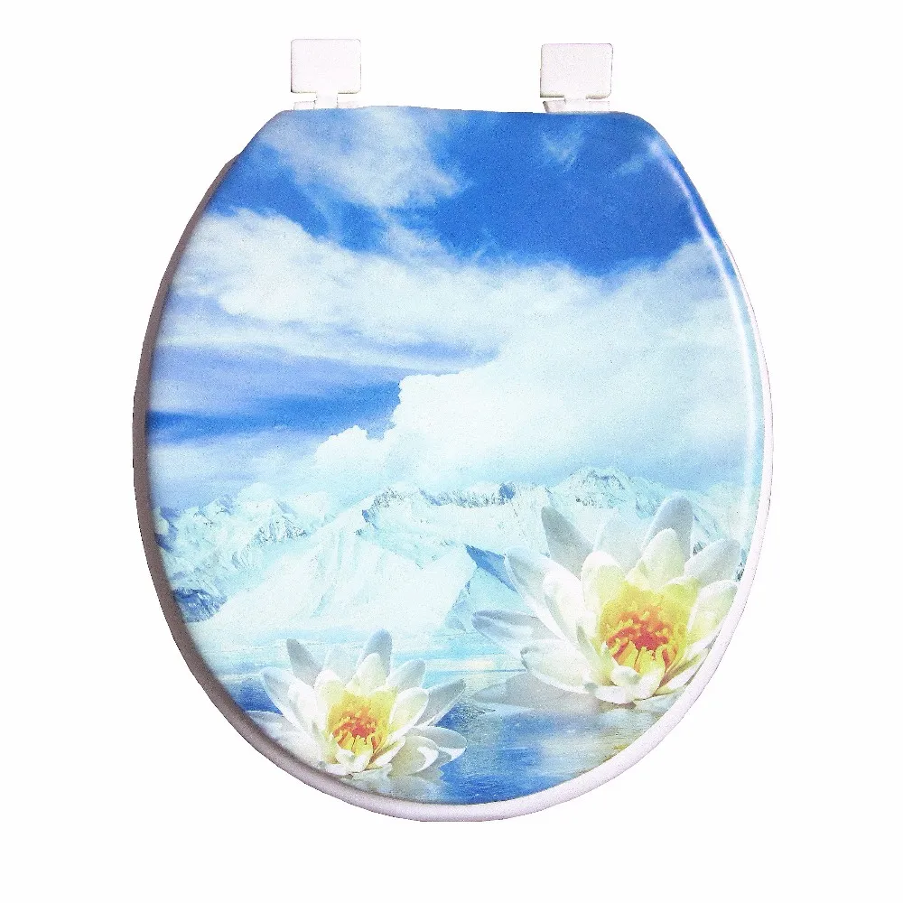 Крышку унитаза мягкие сиденья для цветок лотоса 2017 Новый дизайн высокого