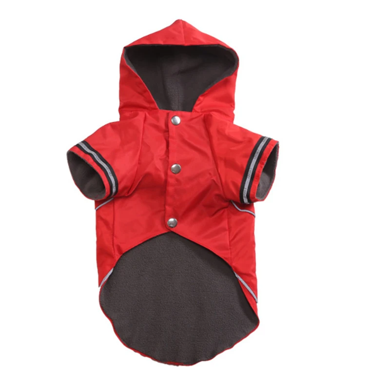 Дождевик для питомцев собак водонепроницаемая зимняя теплая бархатная одежда