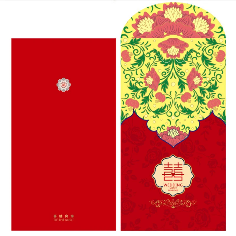 6 шт./компл. в китайском стиле; красный цвет, реперские кепки(Hong Bao) Свадебные конверт для денег по вкусу свадебный подарок 3,5* 6.7in красный конверт