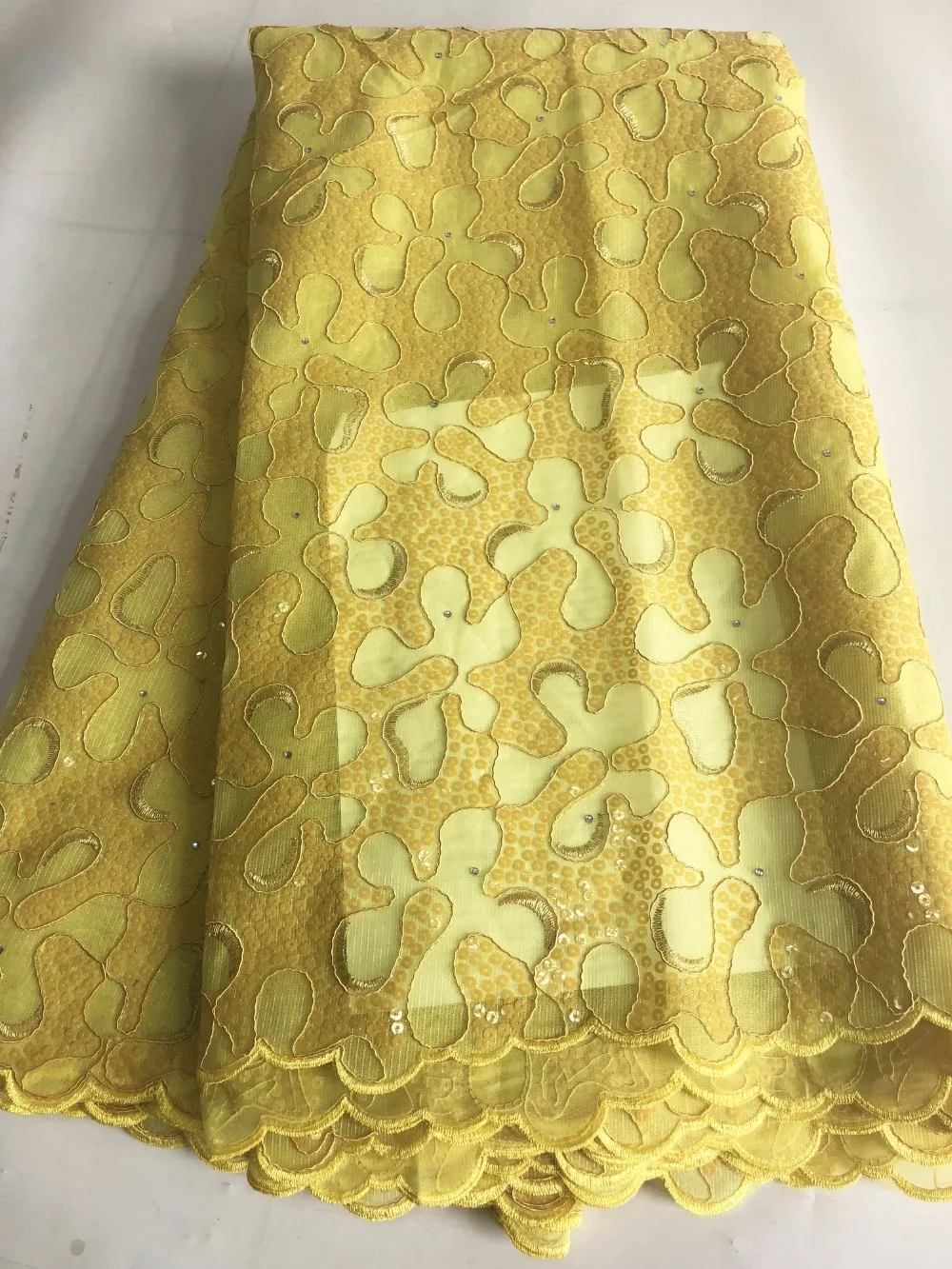 

high fashion sequins embroidery design african organza lace fabric wholesale swiss organza lace fabric CP07