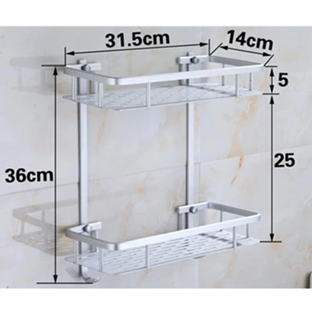 2 Layer Bathroom Shelf Shower Shampoo Soap Cosmetic Shelves Accessories Storage Organizer Rack Holder | Дом и сад