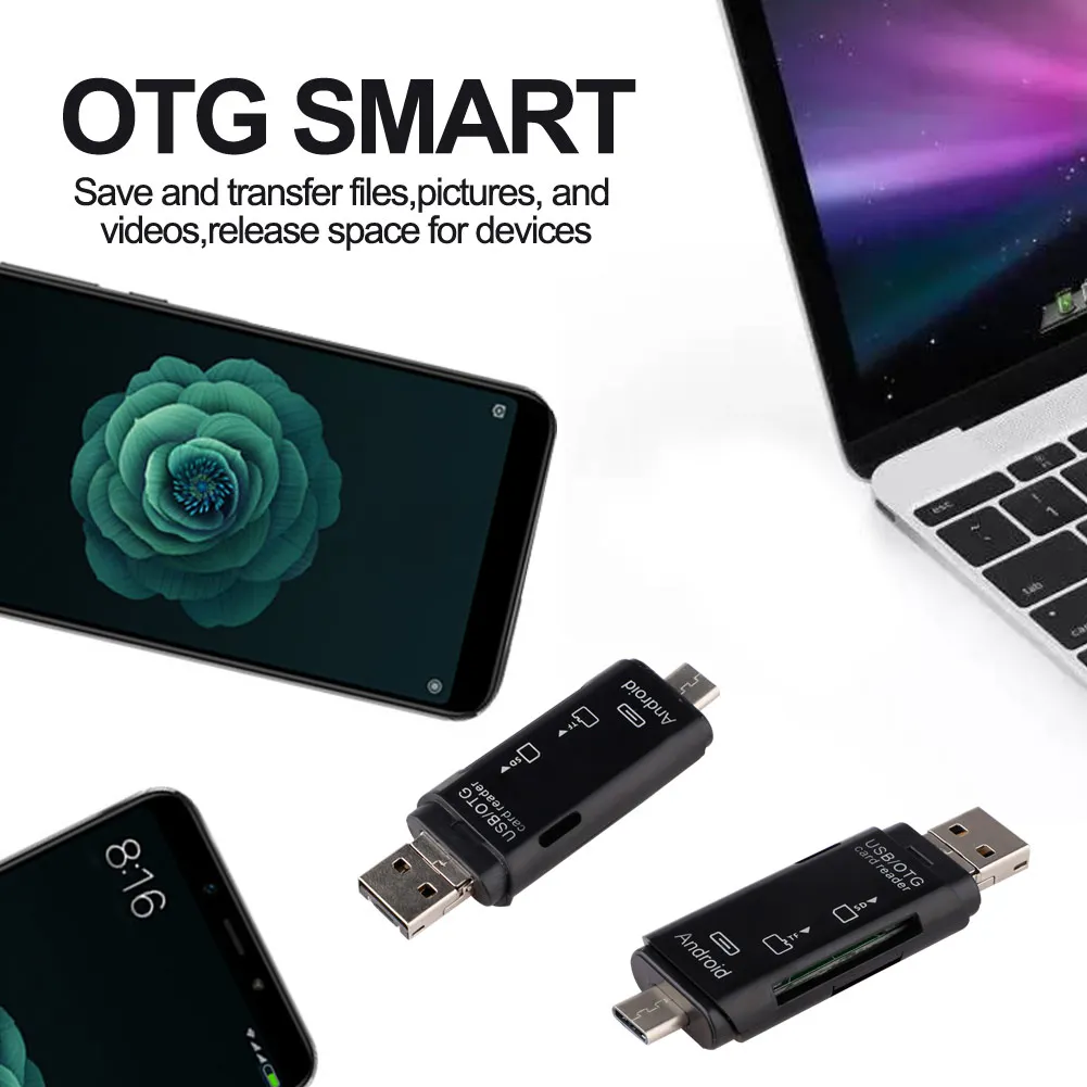 Адаптер для карт Type C и Micro USB OTG 3 в 1|Картридеры| |