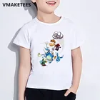 Детская летняя футболка для девочек и мальчиков, Детская футболка с мультяшным принтом, приключения, игрушки, лидер продаж, HKP5204