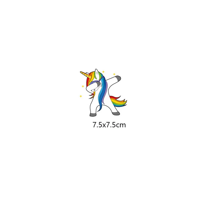 Unicorn S Нашивки с изображением волка единорога, тигра, перьев, железные полосатые наклейки для одежды, термопечать, а-уровень, моющиеся, сделай сам, термопередача - Цвет: Unicorn S