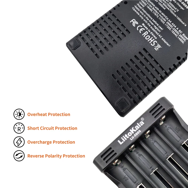 Новинка зарядное устройство LiitoKala lii 500S 3 7 V 18650 26650 + 4 шт. 3400mAh INR18650B аккумуляторные