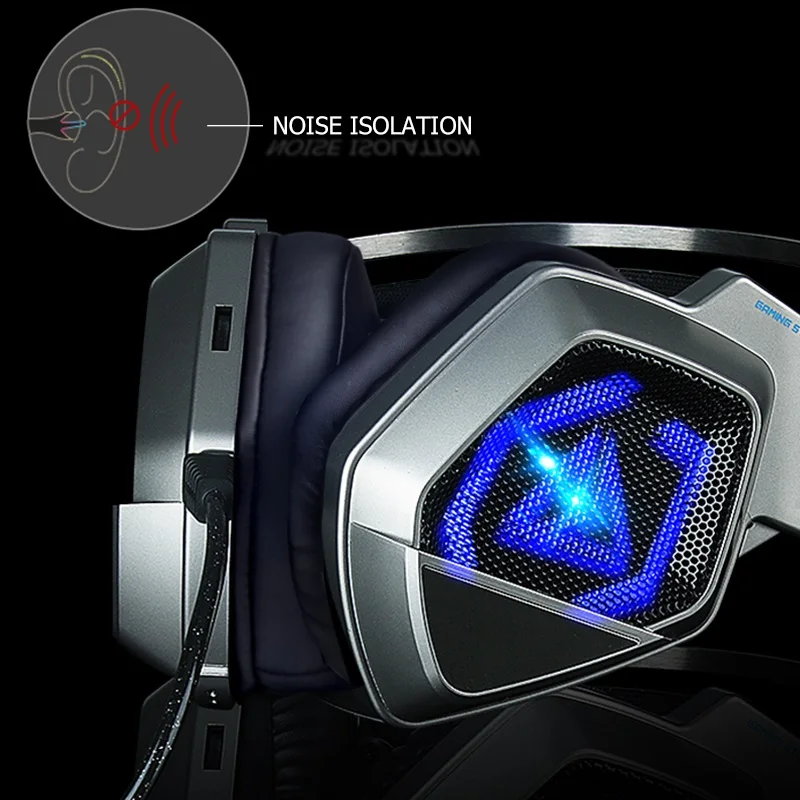 Led Gaming Headset стерео USB Игровые наушники для Xbox One PS4 компьютер телефон планшет игра