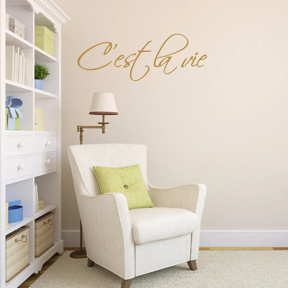 Cɾst la vie wall sticker - That's life Quote Wall Decal Living Room Home Decoration Family Mural Poster | Дом и сад