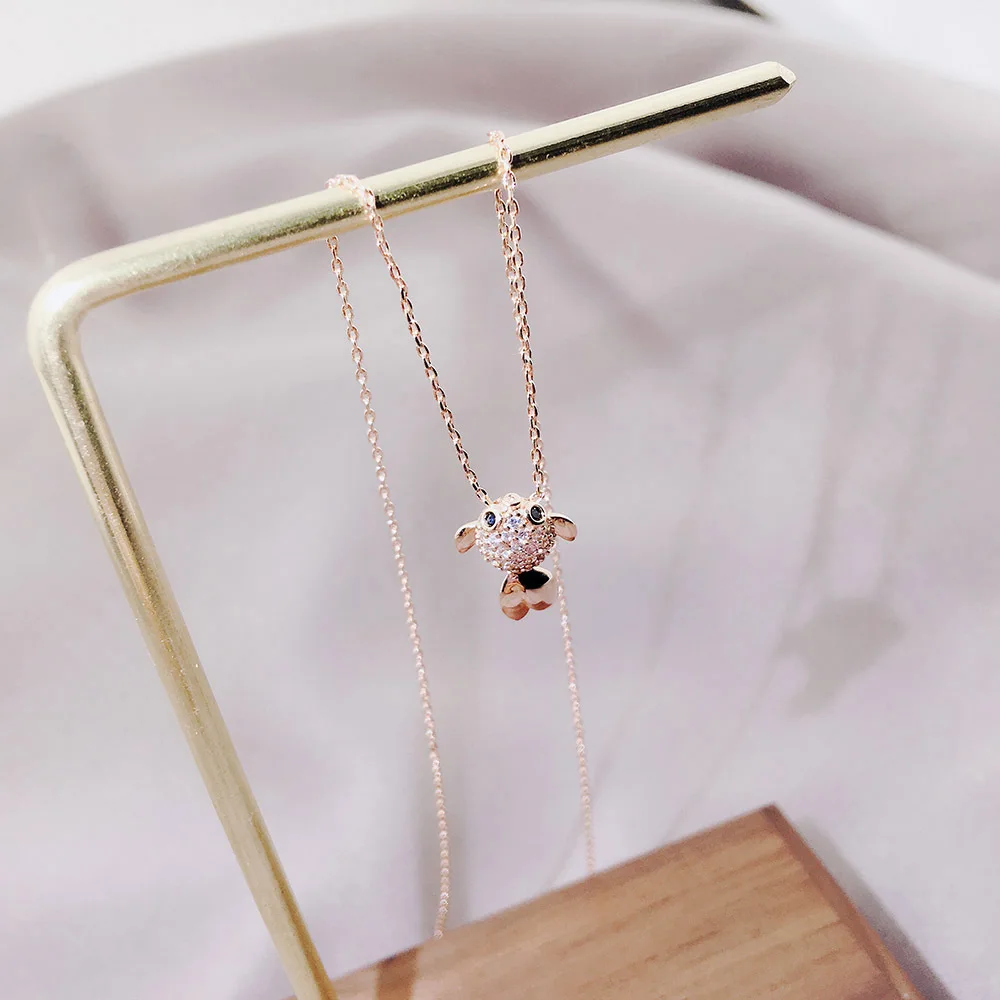 YUN RUO Cubic Zirconia Stone Goldfish Pendant Necklace Rose Gold Silver Color Fashion Jewelry Birthday Gift Woman Drop Shipping | Украшения