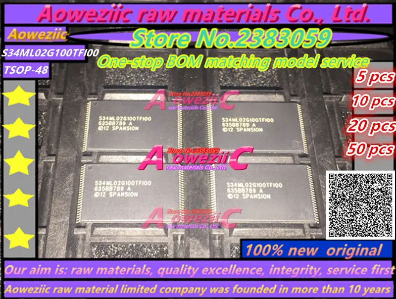 

Aoweziic 100% Новый оригинальный S34ML02G100TFI00 S34ML02G100 S34ML02G100TF чип памяти TSOP48