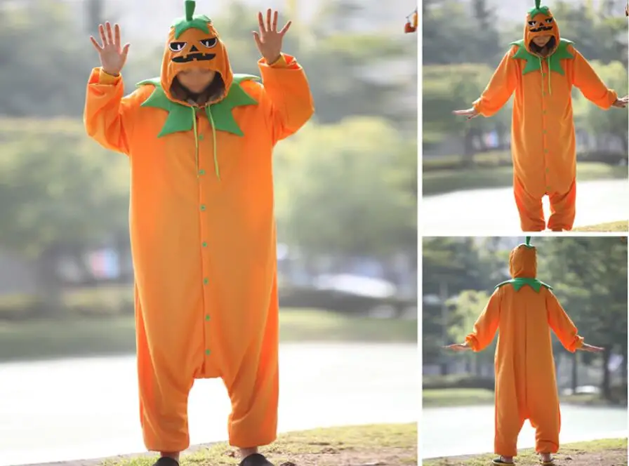 Костюм животного Косплэй для взрослых Пижама JP розовый голубой желтый тыквы Сова