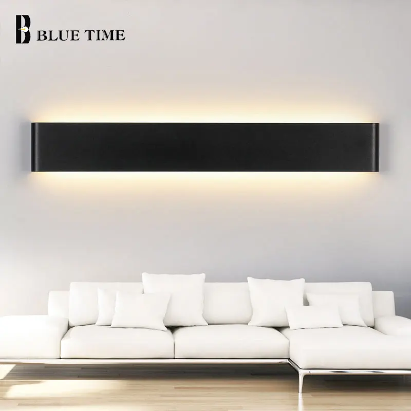 

111cm Large Modern Led Wall Lights For Living room Bedroom Bedside light Wall Sconce Barthroom Lamp Wall Lamp Black&White Lustre