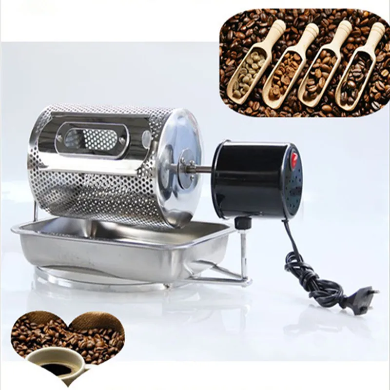 Coffee roasting machine household stainless steel mini coffee bean roaster baking machine baked beans peanut cashew dried fruit