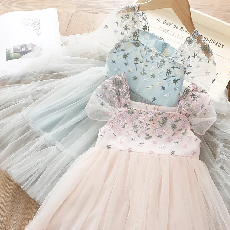 Детское платье с цветами для девочек летнее принцессы вечерние платья на день