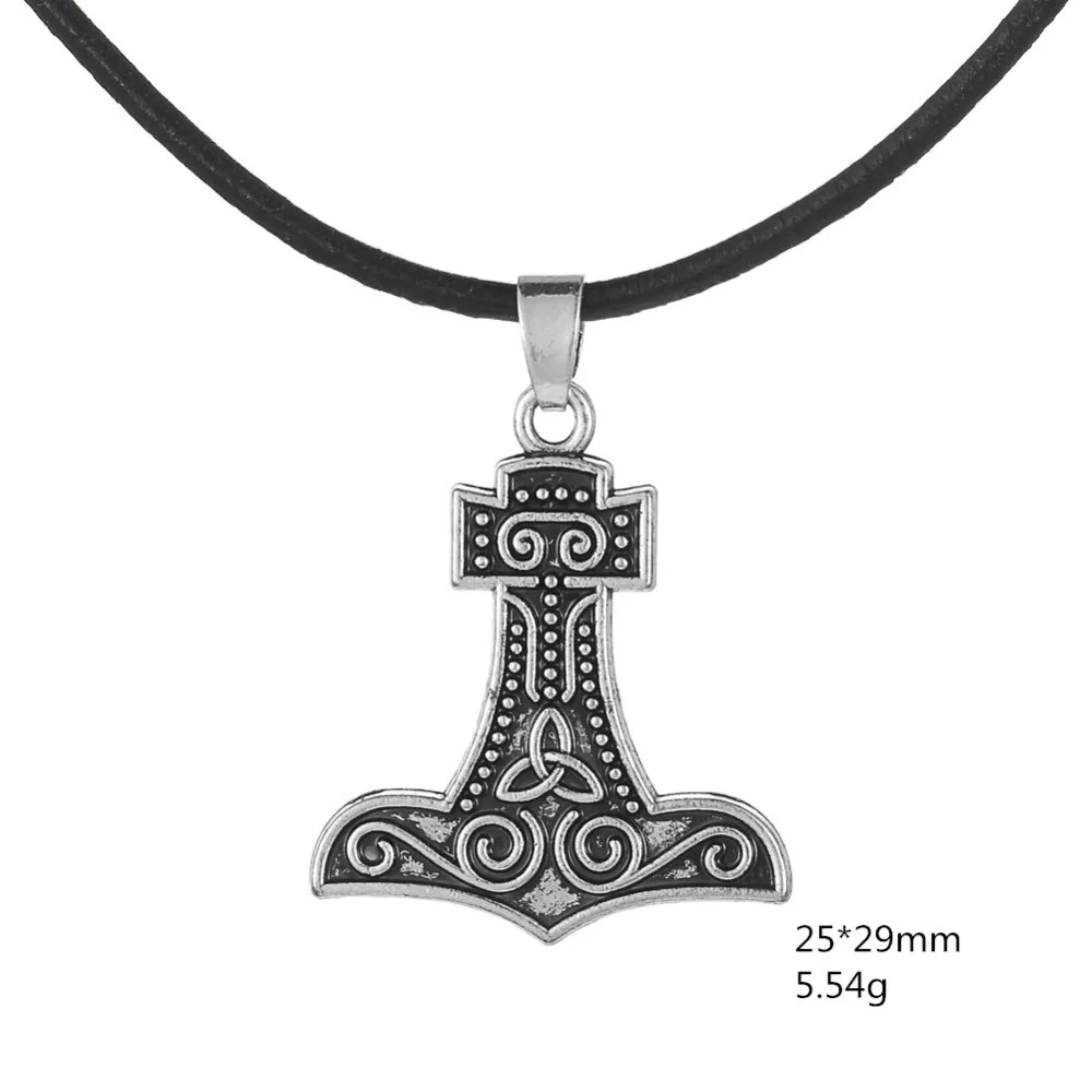 10 шт. два стиля подвесное ожерелье модное ювелирное изделие Mjolnir Викинг
