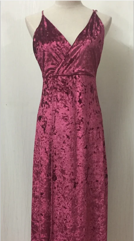 Новинка 2017 Бархат Макси платье с открытой спиной женские осенние Платья для