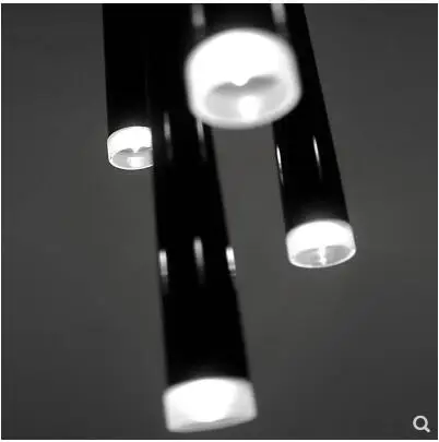 L дуплексная лестница коническая длинная люстра творческая личность гостиная