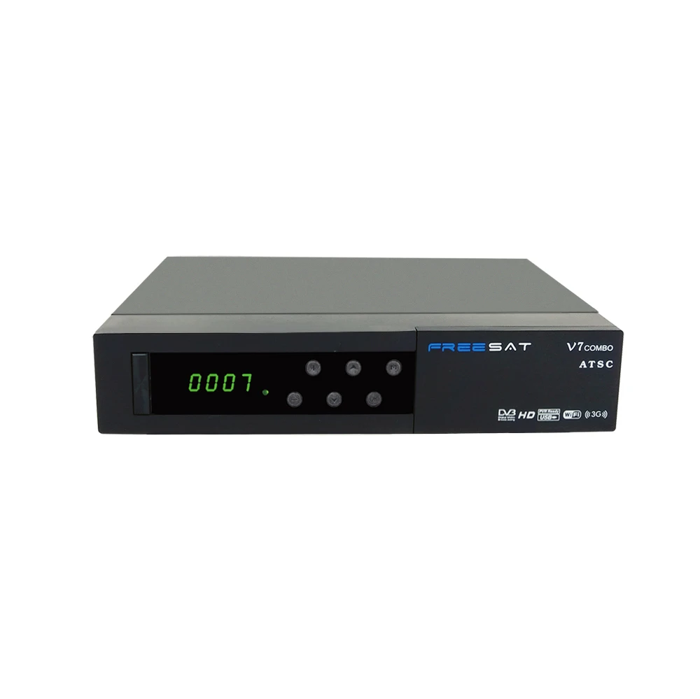 Высокое качество dvb s/s2 + atsc fta спутниковый ресивер freesat v7 combo для amerian|combo satellite
