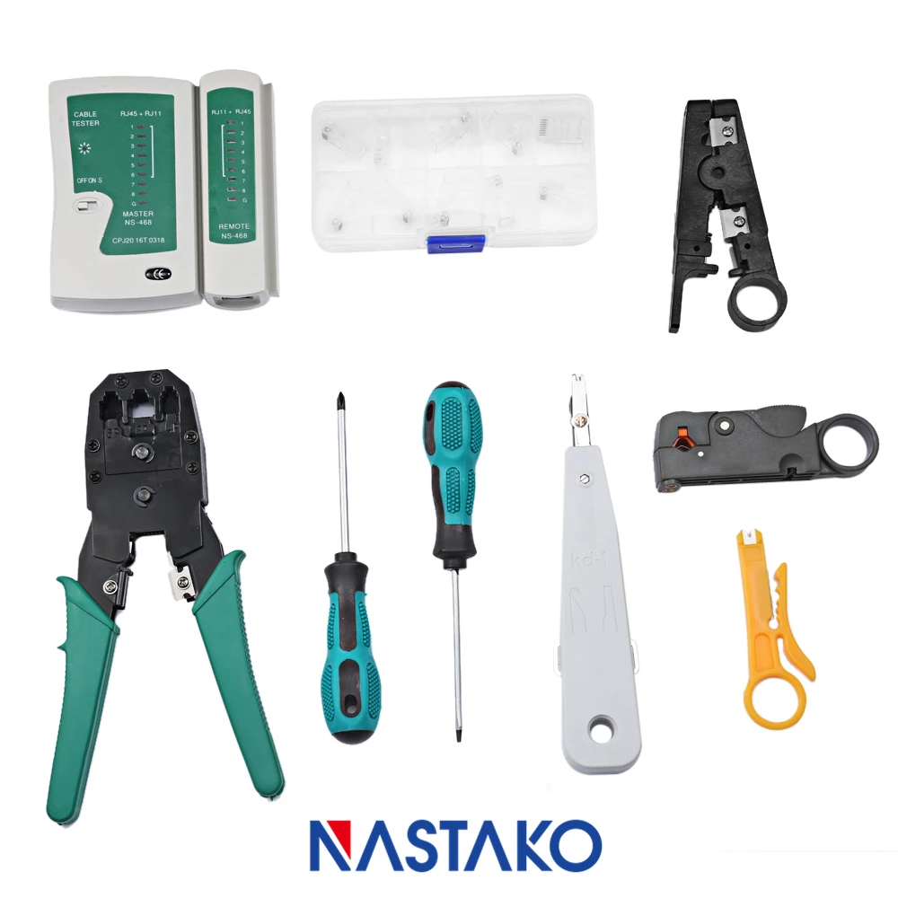 9 в 1 RJ45 сетевой набор инструментов обжимной инструмент с резцом LAN Кабельный