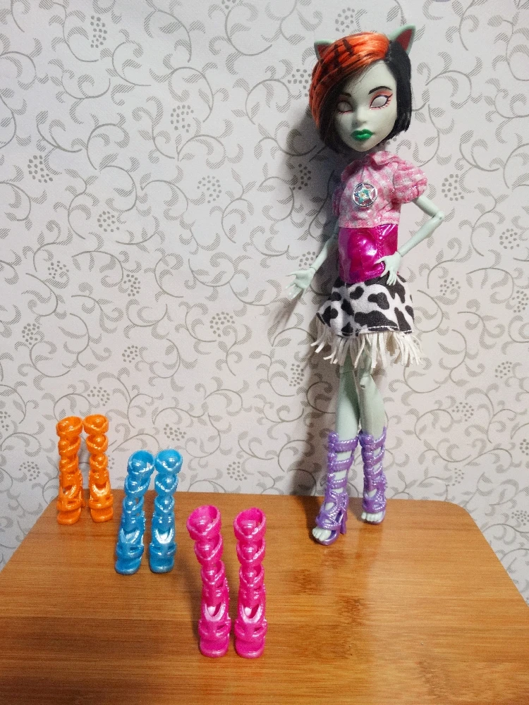 Новинка 2016 оптовая продажа 10 пар/партия ботинки смешанных цветов для кукол Monster inc