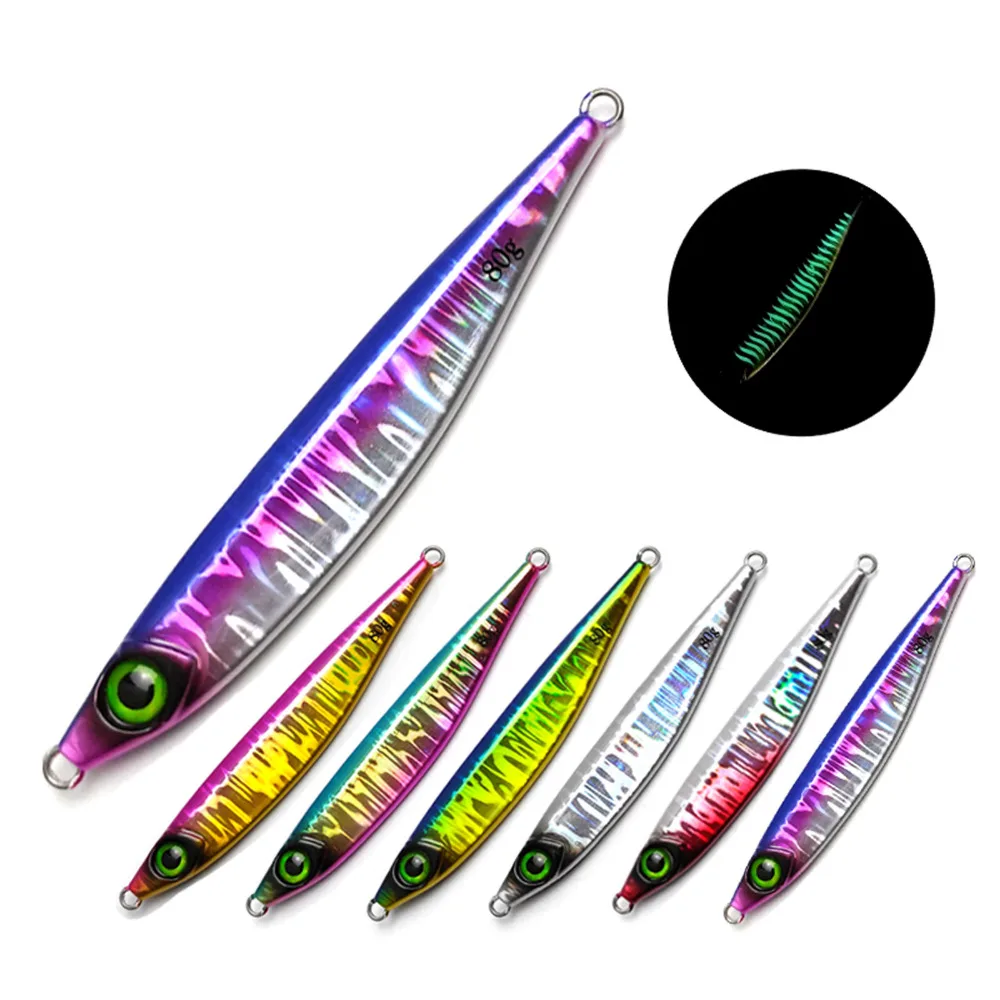 5 шт. светящаяся приманка для ночной рыбалки 40 г 60 80 100 150 200 г|spoon bait|fishing jigslow jig |