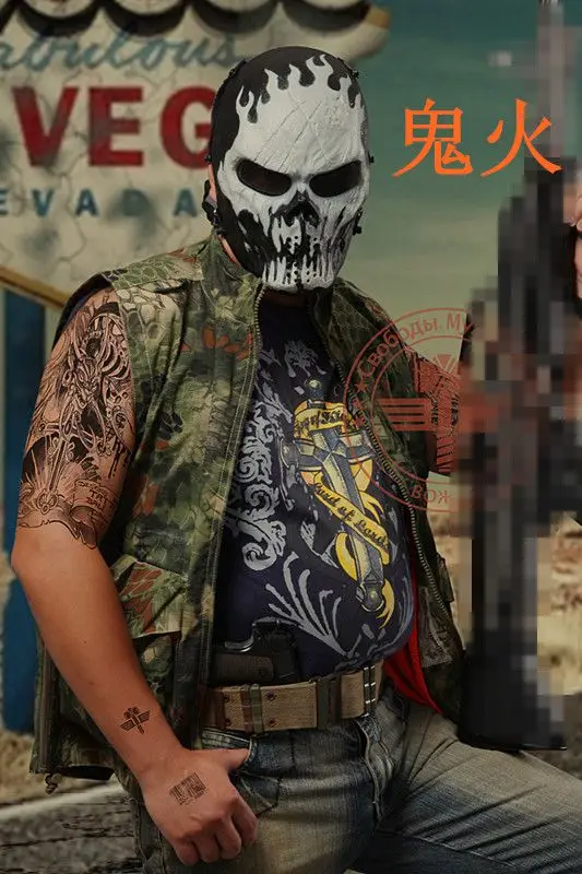 Открытый Wargame тактическая маска черный Бог полное лицо страйкбол Пейнтбол CS
