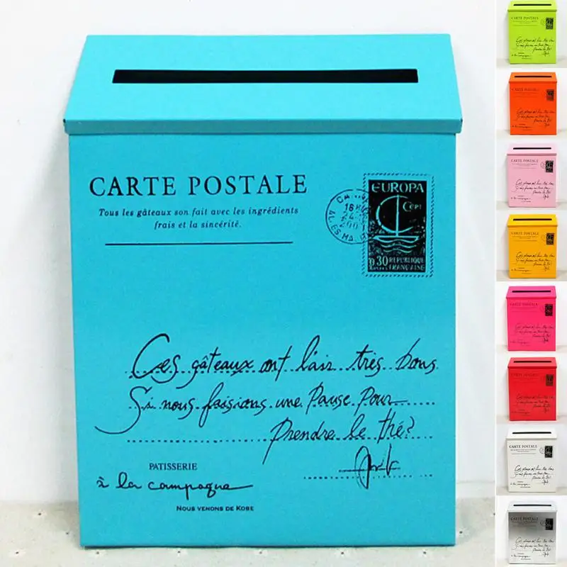 30 см американский стиль винтажный металлический почтовый ящик жестяная газета