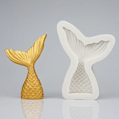 Przy силиконовая форма для хвоста русалки ручная работа мыла рыбы вилка хвост