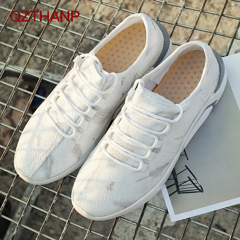 

2018 Hot Sell Casual Male Shoes Flying Woven Mesh Air Cushioning Breathable Shoes Antiskid Fashion Adult Masculino High Quality