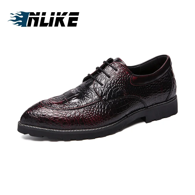 

INLIKE Big Size New Business Men Casual Shoes Handmade Breathable Comfortable Jeans Brand Leather Flat Men Oxfords Formal Shoes