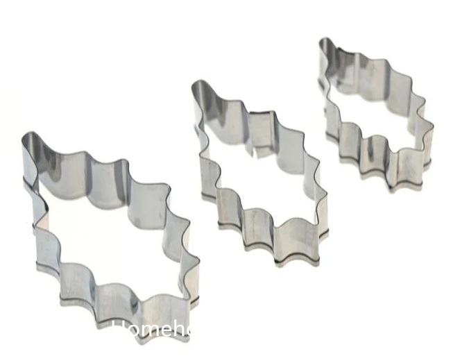 Homehow 3 шт./лот зимний Холли листик для торта форма из нержавеющей стали печенья