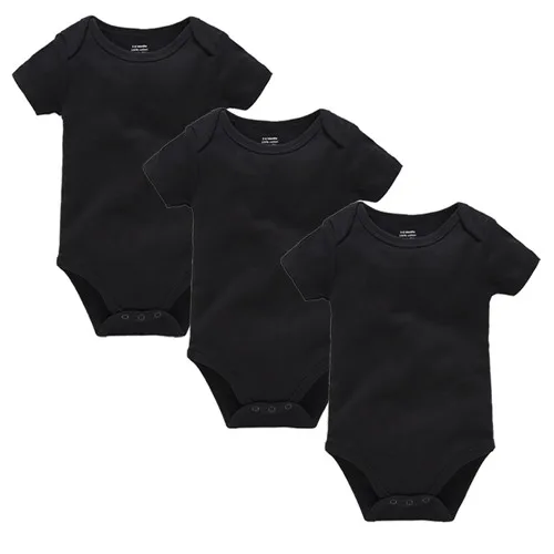 3PCS/lot 5PCS/lot 7PCS/lot 8PCS/lot Baby Boy Girl Clothes Short Sleeve Cotton Solid Baby Jumpsuit roupa de bebes Unisex Bodysuit - Цвет: 3HY2210