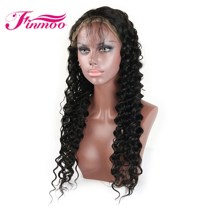 Глубокая волна Синтетические волосы на кружеве натуральные парики