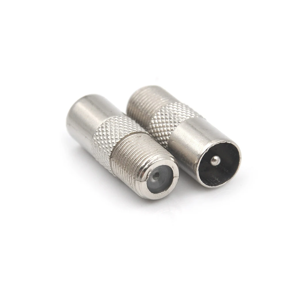 

5pcs/lot TV Coaxial plug STB Quick Plug F Connector RF Coax F Female To RF Male Connector TV Antenna Coaxial Connector